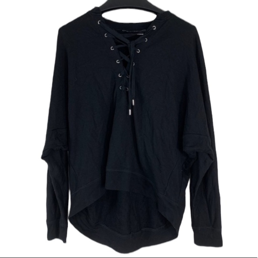 White house black market front tie dolman sleeve